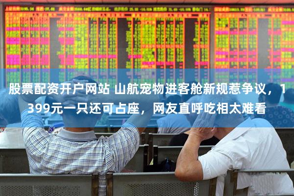 股票配资开户网站 山航宠物进客舱新规惹争议，1399元一只还可占座，网友直呼吃相太难看